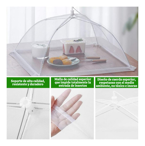 3 Pcs 43*43*20cm Cubierta De Mosca Para Comida Para Hogar