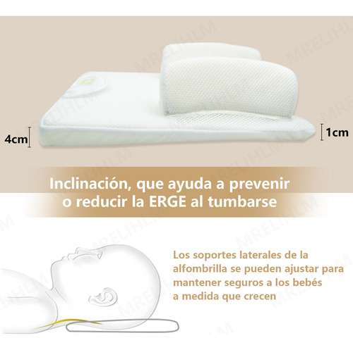 Colchón Antirreflujo Mrelihlm Bebé Seguro Y Cómodo Para Cuna