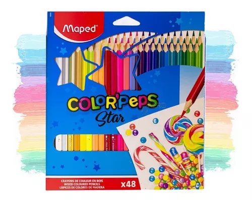 LAPICES DE COLORES MAPED COLOR PEPS X48 UNIDADES