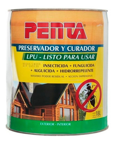 Penta Lpu Preservador Y Curador De Madera 18 Lt