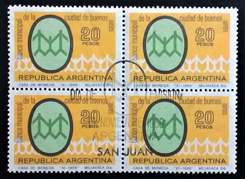 Argentina, Cuadrito Pde Gj 1460 Banco Ciudad 1968 L14353