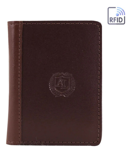 Carteira Masculina Couro Legítimo Porta Cartão Cnh Antifurto
