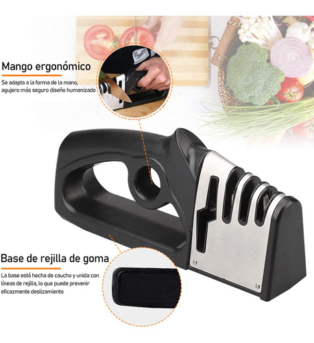 Afilador De Cuchillos Cocina 4 En 1,manual Profesional