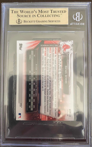 2017 Bowman Chr Mini Ref Rafael Devers Bgs 9.5 Gem Mint B (Usado)