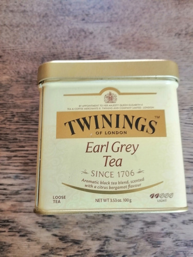 Lata De Twinings - Earl Grey - Tea.color Amarilla (vacia)