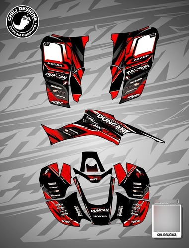 Graficos Stickers Para  Trx 400 1999-2007 Full Kit