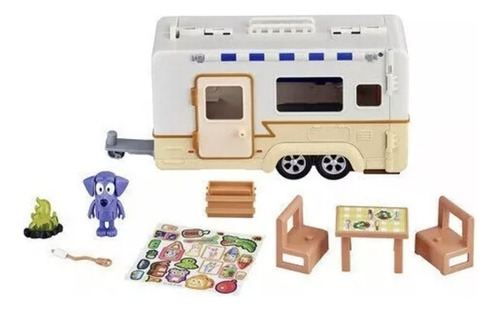 Bluey Caravan Adventure Playset Transformable Fig. Jean Luc