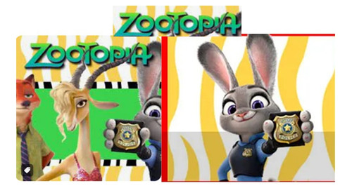 Kit Imprimible Zootopia Invitaciones Candy Bar Cotillón