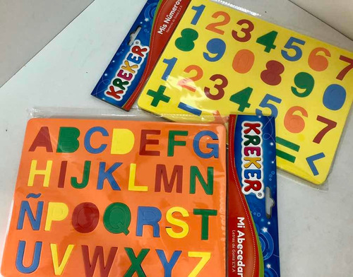 Imagen 3 de 4 de Combo Abecedario + Numeros De Goma Eva Para Encastrar Kreker