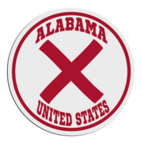 Parche Circular Escudo Usa Alabama