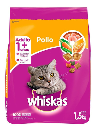 Alimento Para Gato Whiskas Aves 1.5 Kg