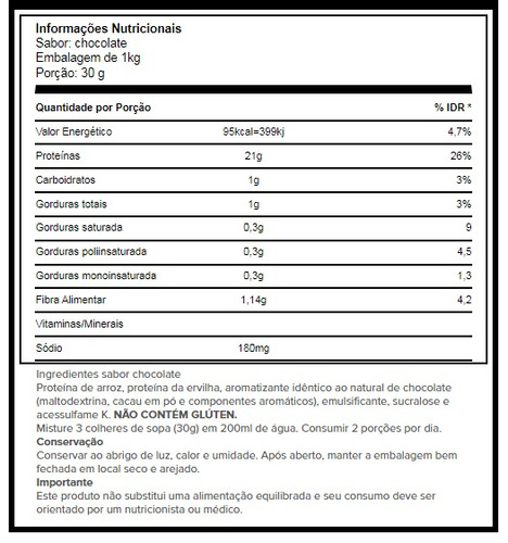 Blend Vegan 1kg (proteína Vegana) - Growth Supplements Sabor Chocolate