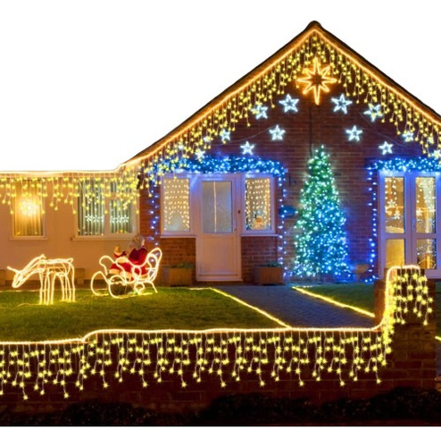 Luces De Navidad-400 Led-10 Metros-8 Modos De Luces Colgante