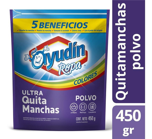 Ayudin Ropa Ultra Quitamanchas En Polvo Colores X 450 Gr