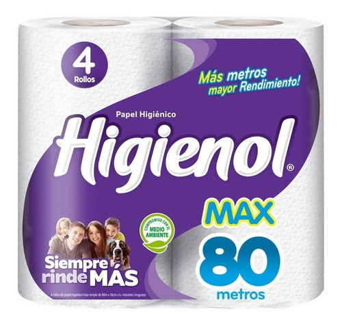 Papel Higiénico Higienol Max 80mt X4