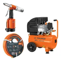 Comprar Compresor 25l Manguera 10m Y Remachadora Neumatica3\u002F16 