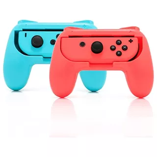 2x Grips Para Controles De Nintendo Switch - Rojo Y Azul