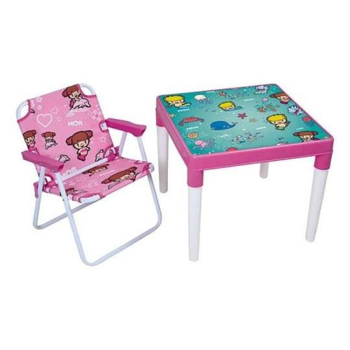 Mesinha Infantil  Meninas Atlantis Marina Com Cadeira Praia