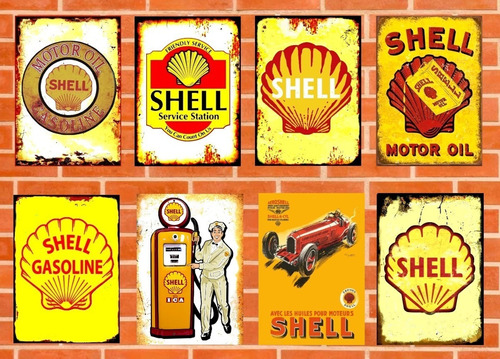 Cuadro De Chapa Retro - Vintage - Esso - Shell - Ypf - Autos