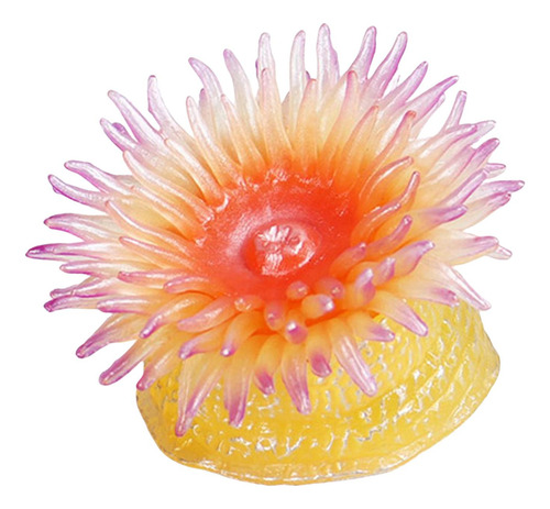 Sea Life Sea Anemone Tank Decoración Grande Amarillo
