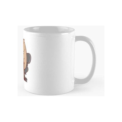 Taza Lindo Capibara Trabajando Mientras Bebe Café Calidad Pr