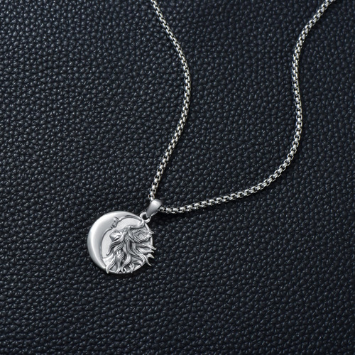 Collar Con Colgante De Luna Lattd De Plata De Ley 925, Joyer