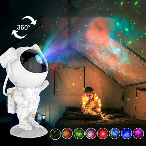 Luminaria Projetor De Luz Astronauta Galaxy Ligth Estrelas