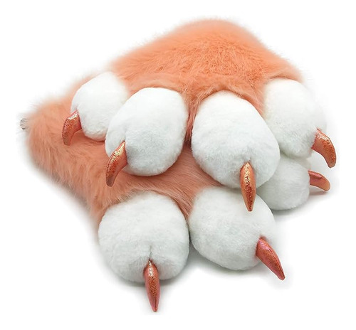 Fursuit Paws Guantes Parciales Peludos Esponjosa Para Disfra