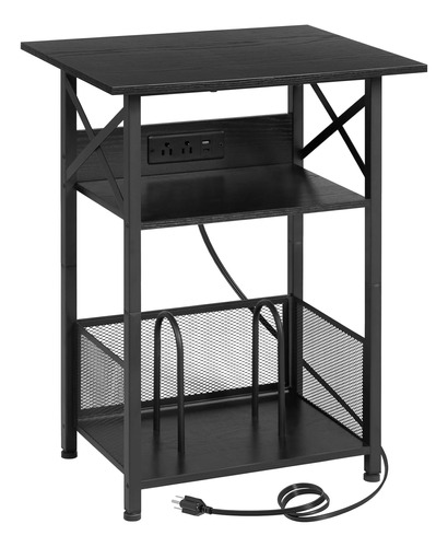 Record Player Stand With Charging Station, Large Turntable S