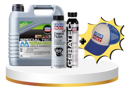 Liquimoly Aceite 10w30 4l+ Engine Flush + Ceratec Kit