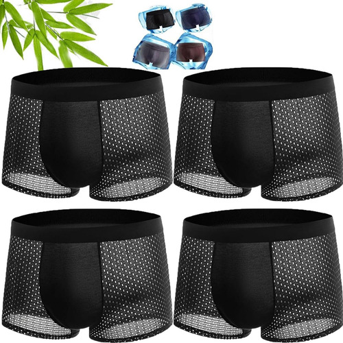 4 Pcs Calzoncillos Calzones De Fibra De BambĂș Para Hombre K2