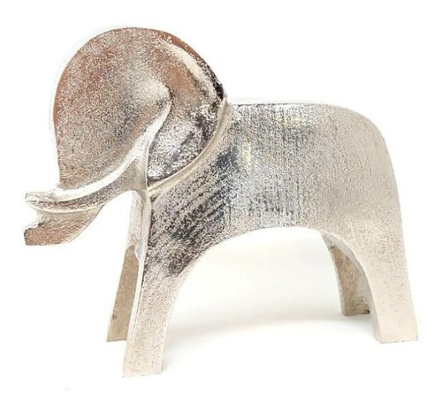 Adorno De Aluminio Fundido Elefante 20 Cm (k135l)