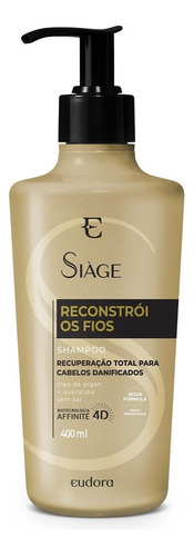 Shampoo Siàge Reconstrói Os Fios 400ml