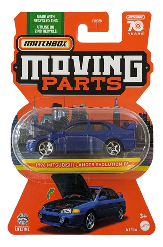 Mitsubishi Lancer Evolution Matchbox Moving Parts Superfast