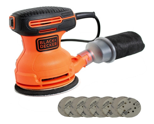 Lijadora Roto Orbital Black Y Decker Bder0100 + 10 Lijas Aa