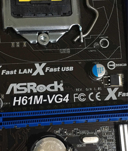 Placa Mãe Asrock H61m-vg4 Ddr3 Socket 1155 Cor Marrom