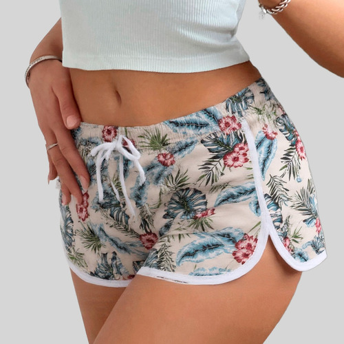 Short Para Mujer De Playa Secado Rápido Con Bolsas