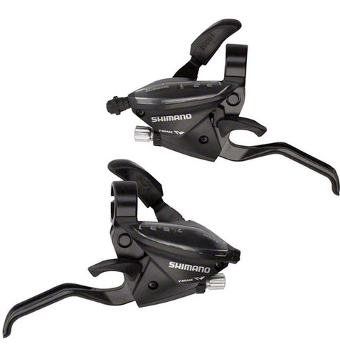 Passador Shimano Ez Fire Ef500 8v Com Manete Preto Bike 29