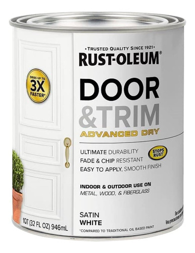 Advanced Dry Door & Trim Pintura (cuarto De Galón), Color Bl