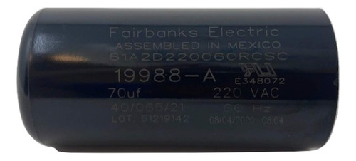 Fairbanks Electric Repuesto Condensador Apertura Puerta