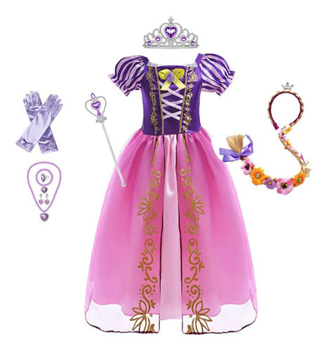 Vestido Largo Para Niña Disfraz De Carnaval Para Niña