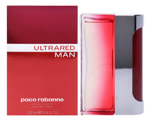 Ultrared Por Paco Rabanne Para Hombres Edt Spray 3.4 1yg8w