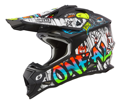 O'neal 2srs - Casco Para Adulto, Color Negro Y Blanco, Talla