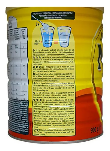 Leche En Polvo Nido Instantánea Full Cream - 900g
