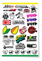 Comprar Calcos Stickers Jdm - Resistentes - Vinilo. X 33 U. Plancha