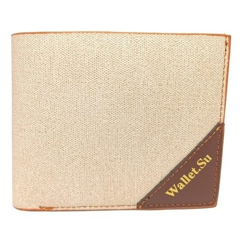 Cartera Caballero Color Beige Tarjeta Moda Hombre Billetera