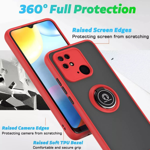 Funda Nueva Anillo Soporte Resistente Mica 9d Slim Carcasa Protector Tapa Mate Huawei Y70/y70 Plus