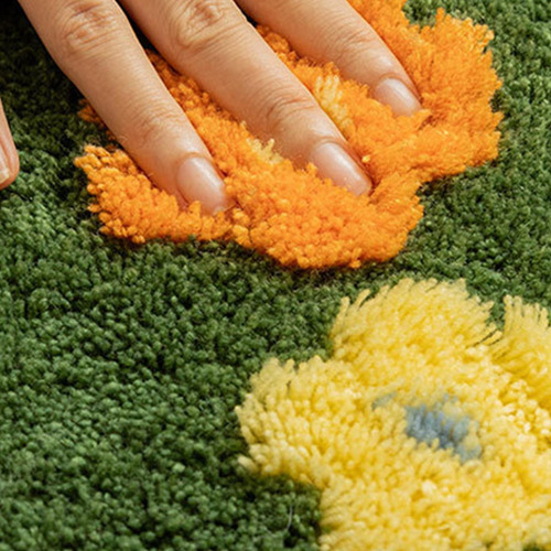 Alfombra Decorativa Alfombra De Flores Estética Moderna