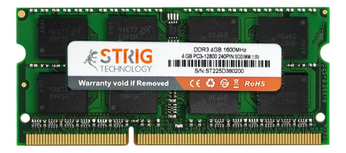 Memoria Ram Sodimm Ddr3 4gb 1600mhz 1.5v Strig Laptop