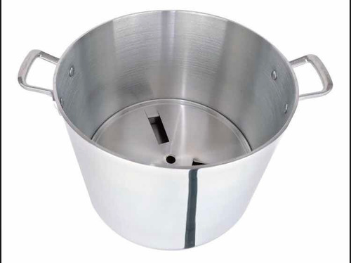 Olla Vaporera 12 Lts Aluminio Triple Fuerte Color Plateado